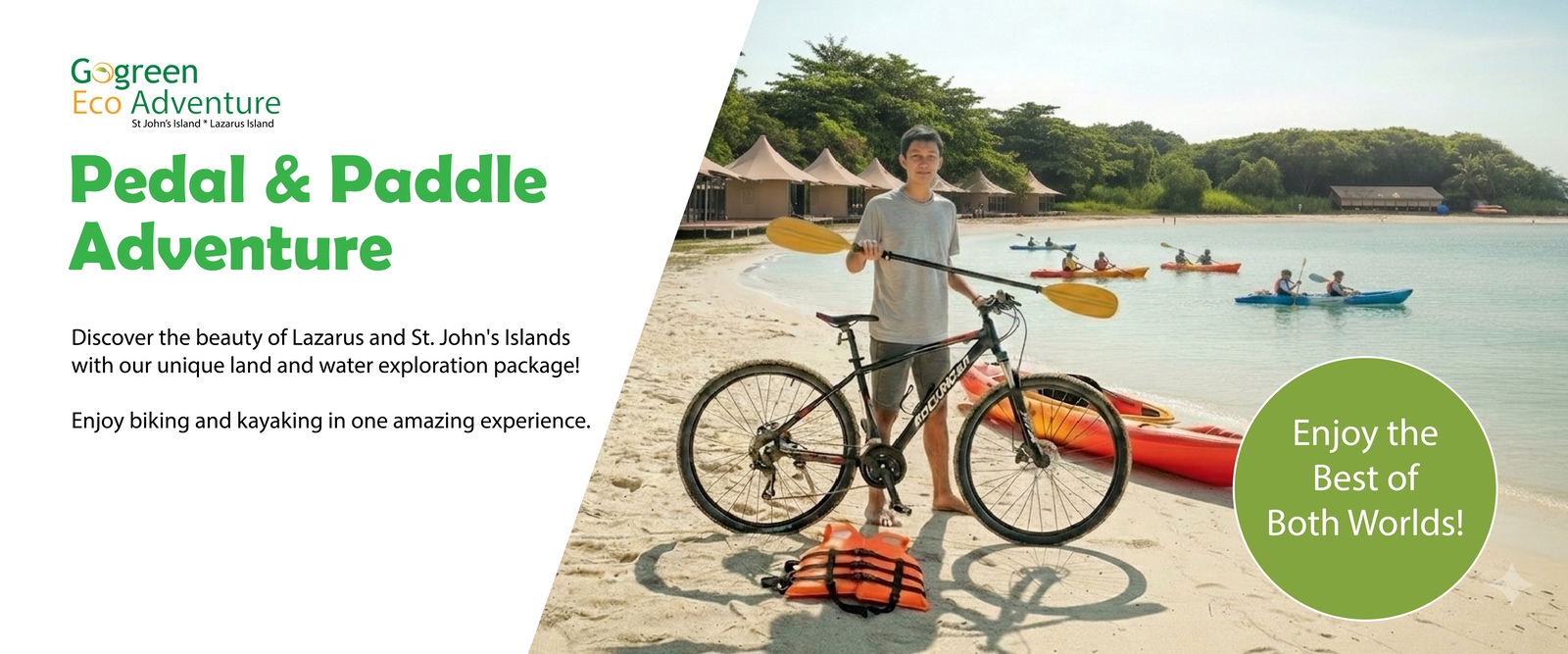 New Pedal & Paddle Adventure at Lazarus Island Singapore